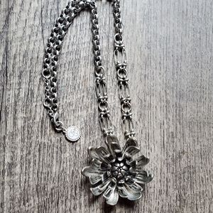 Silver Lotus Necklace